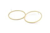 Pirinç Daire Küpe, 4 Ham Pirinç Daire Küpe (70x2x2mm) D1516 A2158