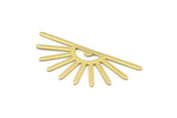 Brass Sun Blank, 10 Raw Brass Sun Blanks, Findings (32x14x0.60mm) M02060