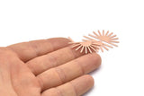 Copper Sun Blank, 8 Raw Copper Sun Blanks, Findings (32x14x0.80mm) M02058