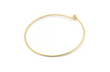 Gold Earring Wires, 12 Gold Plated Brass Earring Wires (40x0.7mm) Bs 1080