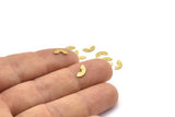 Brass Semi Circle, 250 Textured Raw Brass Semi Circle Blanks, Findings (8x4x0.80mm) M02068
