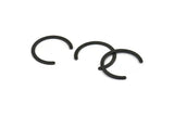 Black Circle Pendant, 6 Oxidized Black Brass Circle Pendant With 2 Holes, Findings (24x28x2.4x0.8mm) E106 H1366
