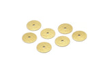 Brass Round Disc, 100 Textured Raw Brass Round Discs With 1 Hole, Charms, Findings (10mm) A2357