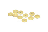 Brass Round Disc, 100 Textured Raw Brass Round Discs With 1 Hole, Charms, Findings (10mm) A2357