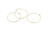 Gold Earring Wires, 12 Gold Plated Brass Earring Wires (35x0.7mm) Bs 1081 Q1059
