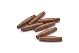 Wire Spacer Beads, 25 Copper Tone Metal Wire Tube Spacer Beads (20x5mm) Sb-29--r074