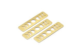 Brass Rectangle Blank, 10 Raw Brass Moon Phases Stamping Blanks (40x10x0.80mm) M01996