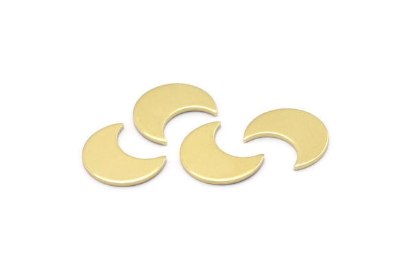 Brass Moon Blank, 24 Raw Brass Crescent Moon Blanks (15x8x1mm) M01843