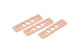 Copper Rectangle Blank, 8 Raw Copper Moon Phases Stamping Blanks (40x10x0.80mm) M01889