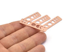 Copper Rectangle Blank, 8 Raw Copper Moon Phases Stamping Blanks (40x10x0.80mm) M01889