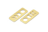 Brass Rectangle Blank, 10 Raw Brass Moon Phases Stamping Blanks (25x10x0.80mm) M01882