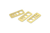 Brass Rectangle Blank, 8 Textured Raw Brass Moon Phases Stamping Blanks (25x10x0.80mm) M01990