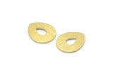 Brass Drop Blank, 12 Textured Raw Brass Drop Stamping Blanks (12x0.70mm) M01880