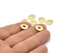 Brass Drop Blank, 12 Textured Raw Brass Drop Stamping Blanks (12x0.70mm) M01880