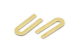 Brass U Shaped Blank, 24 Raw Brass U Shaped Stamping Blanks, Findings (22x9x0.80mm) M02092