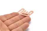 Copper U Shaped Blank, 24 Raw Copper U Shaped Stamping Blanks, Findings (22x9x0.80mm) M02098