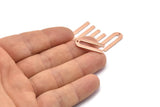 Copper U Shaped Charm, 24 Raw Copper U Shaped Charms With 1 Hole (22x9x0.80mm) M02099