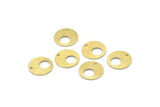 Brass Round Charm, 24 Textured Raw Brass Round Charms With 1 Hole (13x0.80mm) M02160
