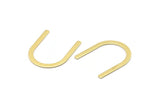 Brass U Shaped Blank, 12 Raw Brass U Shaped Stamping Blanks, Findings (30x25x0.80mm) M02101