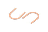 Copper U Shaped Blank, 12 Raw Copper U Shaped Stamping Blanks, Findings (30x25x0.80mm) M02107