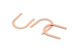 Copper U Shaped Blank, 12 Raw Copper U Shaped Stamping Blanks, Findings (30x25x0.80mm) M02107