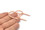 Copper U Shaped Blank, 12 Raw Copper U Shaped Stamping Blanks, Findings (30x25x0.80mm) M02107