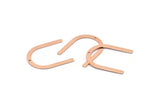 Copper U Shape Charm, 12 Raw Copper U Shaped Charms With 1 Hole (30x25x0.80mm) M02108