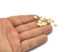 Brass Moon Blank, 250 Raw Brass, Crescent Moon, Brass Blanks, Tiny Brass Moon (6x5x0.80mm) M01872