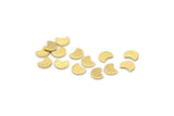 Brass Moon Blank, 250 Raw Brass, Textured Crescent Moon, Brass Blanks, Tiny Brass Moon (6x5x0.80mm) M01871
