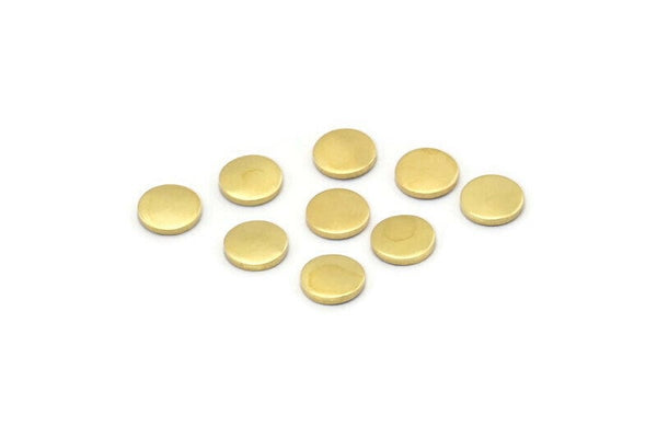Brass Round Tag, 100 Raw Brass Round Stamping Blanks, Findings (6x0.80mm) M01875