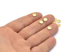 Brass Round Tag, 100 Raw Brass Round Stamping Blanks, Findings (6x0.80mm) M01875
