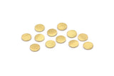 Brass Round Tag, 100 Textured Raw Brass Round Stamping Blanks, Findings (6x0.80mm) M01874