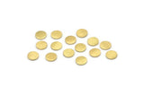 Brass Round Tag, 100 Textured Raw Brass Round Stamping Blanks, Findings (6x0.80mm) M01874