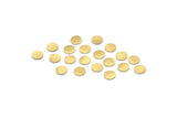 Brass Round Tag, 100 Textured Raw Brass Round Stamping Blanks, Findings (6x0.80mm) M01874