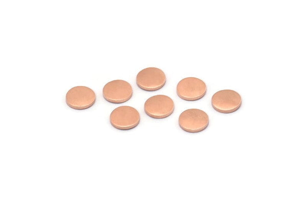 Bakır Yuvarlak Etiket, 100 Ham Bakır Yuvarlak Damgalama Boşluğu, Bulgular (6x0,80 mm) M01873