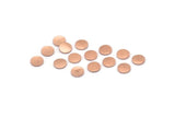 Copper Round Tag, 100 Raw Copper Round Stamping Blanks, Findings (6x0.80mm) M01873
