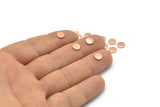 Copper Round Tag, 100 Raw Copper Round Stamping Blanks, Findings (6x0.80mm) M01873