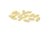 Brass Oval Blank, 100 Raw Brass, Brass Blanks, Tiny Brass Oval Blanks (12x5x0.80mm) M01999