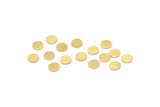 Brass Round Tag, 100 Textured Raw Brass Round Stamping Blanks, Findings (6x0.70mm) M01854