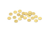 Brass Round Tag, 100 Textured Raw Brass Round Stamping Blanks, Findings (6x0.70mm) M01854
