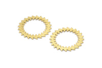 Brass Circle Blank, 2 Textured Raw Brass Circle Blanks, Brass Round, Stamping Blanks, Connectors, Findings (25x0.80mm) M02128