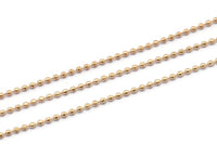 Gold Ball Chain, Gold Tone Faceted Brass Ball Chain (1.2mm) - Z126
