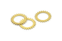 Brass Circle Blank, 2 Textured Raw Brass Circle Blanks, Brass Round, Stamping Blanks, Connectors, Findings (20x0.80mm) M02131
