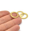 Brass Circle Blank, 2 Textured Raw Brass Circle Blanks, Brass Round, Stamping Blanks, Connectors, Findings (20x0.80mm) M02131