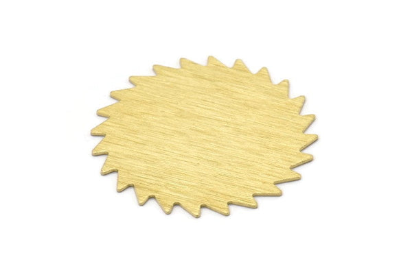 Brass Circle Blank, 2 Textured Raw Brass Circle Blanks, Brass Round, Stamping Blanks, Findings (42x0.80mm) M02145