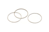 Silver Circle Ring, 12 Textured Antique Silver Plated Brass Circle Connectors (35mm) Brs 2071 A0590 H0486