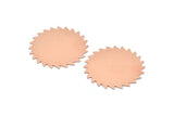Copper Circle Blank, 2 Raw Copper Circle Blanks, Copper Round, Stamping Blanks, Findings (42x0.80mm) M02148