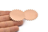 Copper Circle Blank, 2 Raw Copper Circle Blanks, Copper Round, Stamping Blanks, Findings (42x0.80mm) M02148