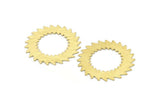 Brass Circle Blank, 2 Textured Raw Brass Circle Blanks, Brass Round, Stamping Blanks, Findings (42x0.80mm) M02154