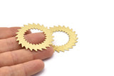 Brass Circle Blank, 2 Textured Raw Brass Circle Blanks, Brass Round, Stamping Blanks, Findings (42x0.80mm) M02154